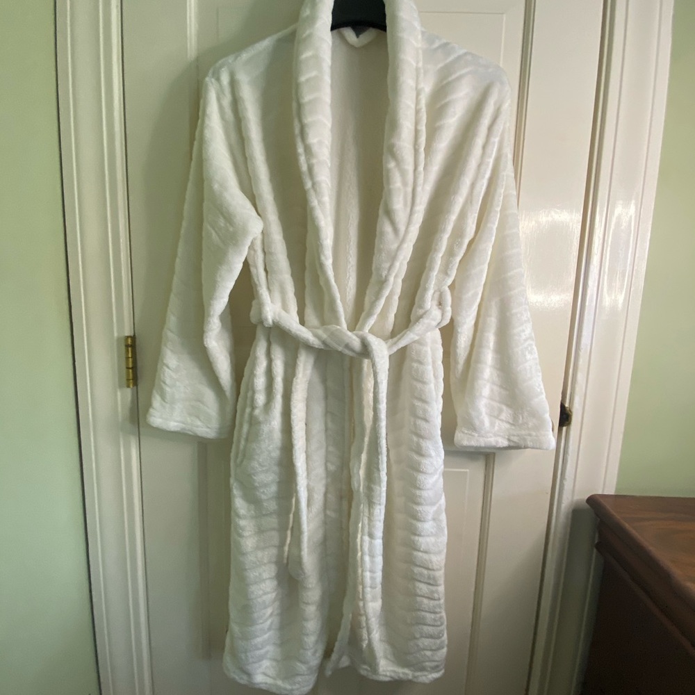White cozy robe